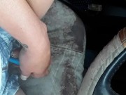 More lighter pussy play in car