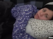 Ex Girlfriend Nicole in Pajamas Playing with Tits 3/16