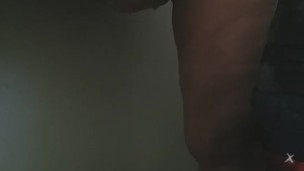 Sexy BBW playing in the shower with her dildo