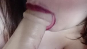 Gagging on cock