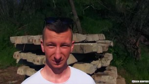  CZECH HUNTER 426 - Hot Stud Gets His Tight Ass Boned Out In Public