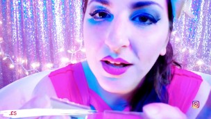 Lipstick Kisses ASMR [kissing] [mouth sounds] [hand movements]