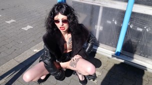 Slut Lucy Ravenblood dildoing in public