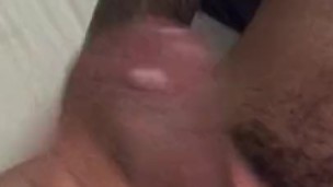 Jerking off morning wood, ends with a pleasure