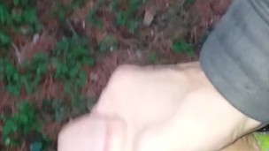 Stroking my dick in the woods by trails on mothers day!! Whip it out!