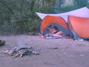 Hot Girl sucked a fat dick in nature. Сhill, Blowjob, Bonfire 5/16