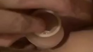 hotly masturbating pussy, with two dildos, orgasm
