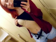 hot redhead pissing naked on a train - MollyRedWolf 2/16