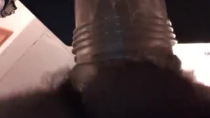 Hairy Dude Fleslight Fuck Closeup