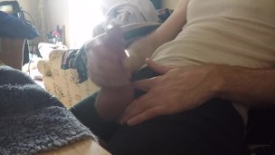 Stroking my average 7.5 inch cock - Xtended Cut