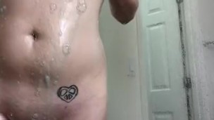 Real titties getting soaped up in the shower