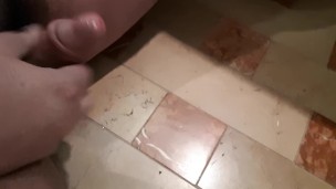 Jerking off in a hotel bathroom!