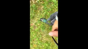 Piss on the graffiti wall public