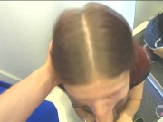 Blowjob with teen in the shopping centre's dressing room 7/16