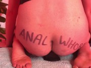 Painslut Anal Whore Destruction: Huge Dildo Insertion