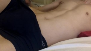 Amateur Teen Boy Cums in Boxers