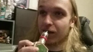 White Guy Take Huge Load In His Mouth