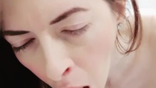 Sucking and a little deep throating my dildo.