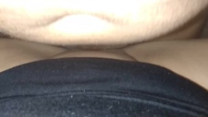 Rough blowjob then creampie for dirty talking milf