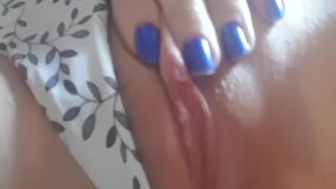 MILF gets alone time, shows off her pretty pink pussy/finger in ass