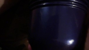 MY COCK MELTING FROZEN CUM AND FAPPING INSIDE CONDOM