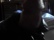The Black Glove: Male solo cumshot