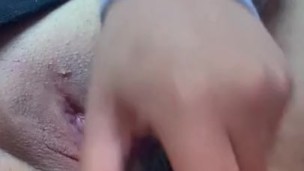 Horny Asian girl masterbrating