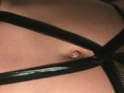 Playing with my tied tits. 12/16