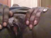 rubbing my pussy quietly in the bathroom