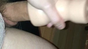 Dirty talk in Gf dirty panties, filling my fleshlight with huge load of cum