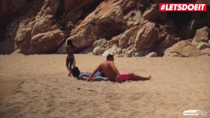 LETSDOEIT - Ebony Teen Noe Milk Seduced And Fucked At The Beach