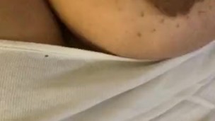 Playing With My Huge Brown Nipples