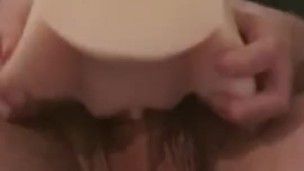 Horny guy big dick playing with sex toy
