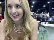 Ginger Banks Playing with her Pussy Under the Table at a Fan Expo! 1/16