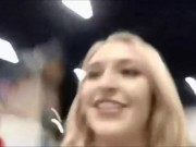 Ginger Banks Playing with her Pussy Under the Table at a Fan Expo! 15/16