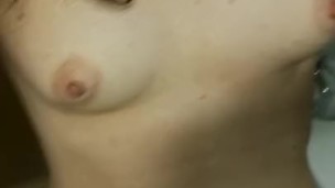 Small Tits and Hairy Pussy Fingering