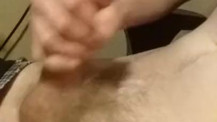 Masturbator in the computer chair
