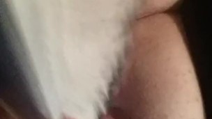 Girl Masturbating with brush