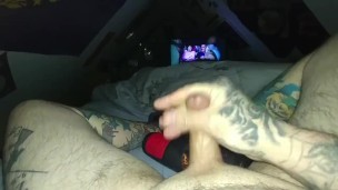 Jerking off lil dick with help of machine