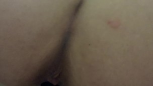 Wet Pussy Fucked With Big Black Dildo