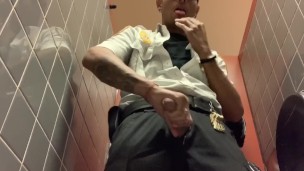 Jacking off in the school restroom
