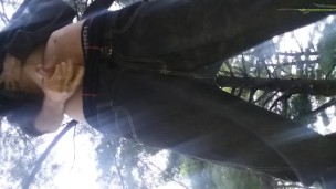 At the park off the nature trail. Verified amateur in risky public nudity.