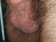 Intense cumshot @work's toilets