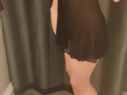 Changing room lingerie tease
