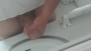 Daddy plays with big cock