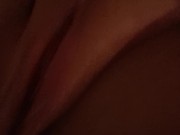 freshly shaven pussy play with close-up clit rub and loud moaning orgasm