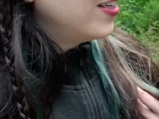 Peeing out in the forest