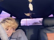 desperate loud pulls over to make herself cum