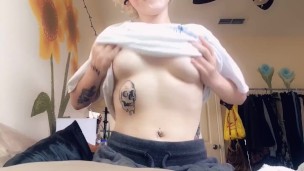 teen gives you a little tease