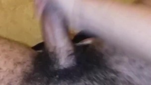 Stroking 19yo black cock